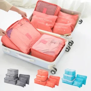 6 Pcs/Set Pink/Blue/Grey Baby Travel Storage Bag